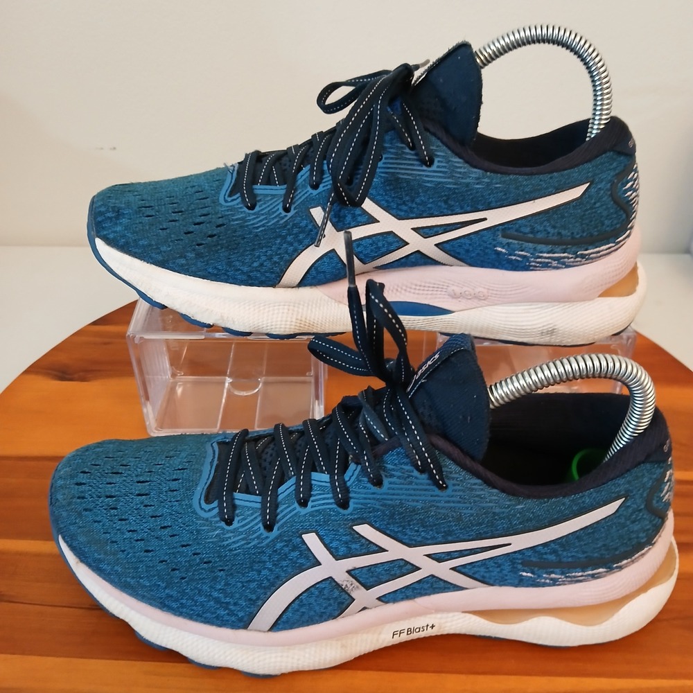 Asics Gel-Nimbus 24‎ Womens 8.5 Blue Running Shoes Sneakers FF Blast+ 10125201